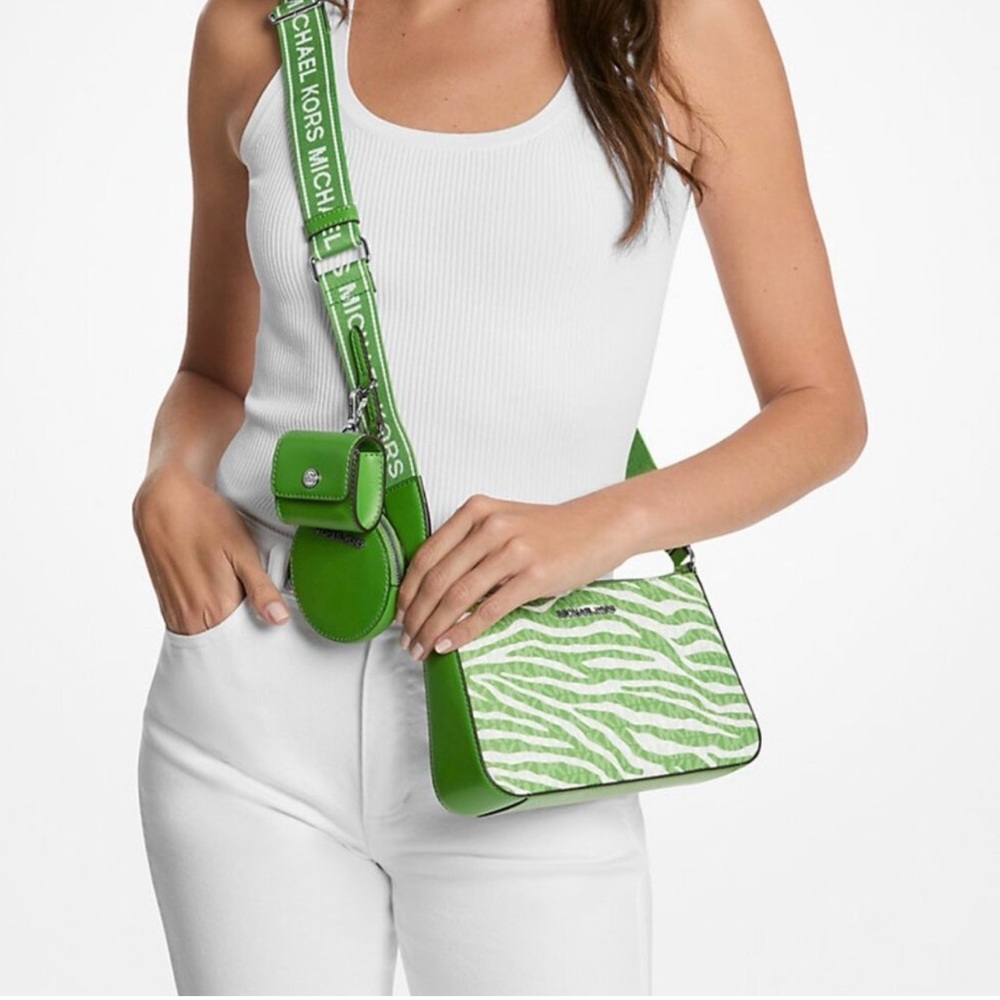 Michael Kors Green Zebra Print Women's Bag New